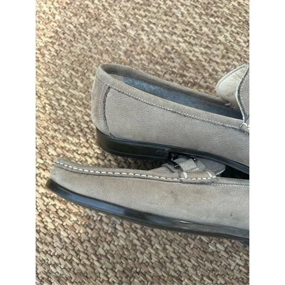 Bruno Magli Xander Suede Driving Moccasin Light Grey
