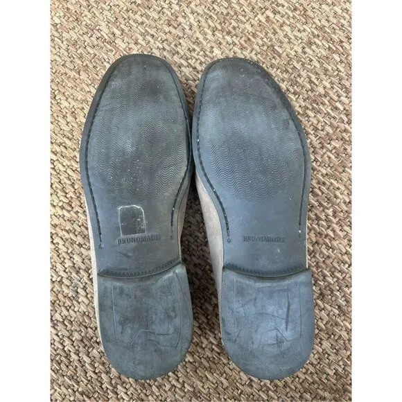 Bruno Magli Xander Suede Driving Moccasin Light Grey