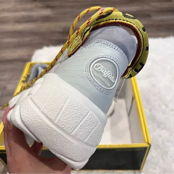 Buffalo Giselle Sneaker Boots in Napa White NIB