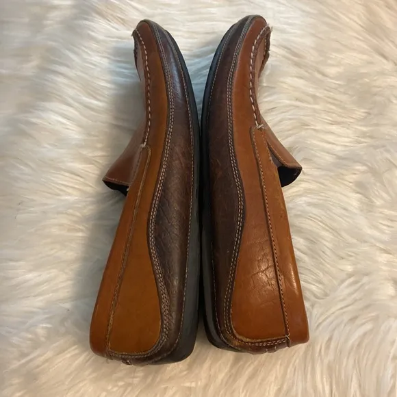 Buffalo Jackson Brown Bison Leather Driving Shoes Loafers Mens Sz 9