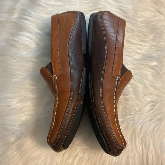Buffalo Jackson Brown Bison Leather Driving Shoes Loafers Mens Sz 9