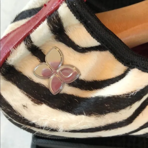 Butterfly Twists Zebra Print Foldable Ballet Flat
