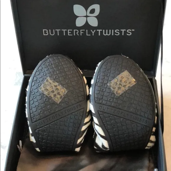 Butterfly Twists Zebra Print Foldable Ballet Flat