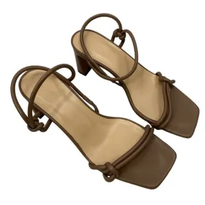 by Far 40 Charlie Taupe Sling Back heel Sandals