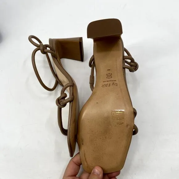 by Far 40 Charlie Taupe Sling Back heel Sandals