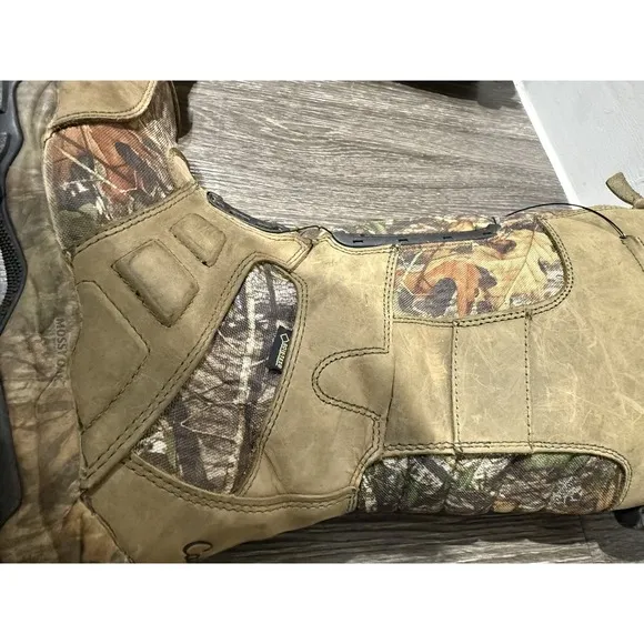 CABELAS Gortex Men's Camouflage HUNTING Fishing BOOTS Size 12M High Calf