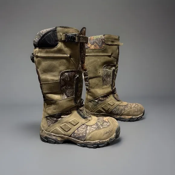 CABELAS Gortex Men's Camouflage HUNTING Fishing BOOTS Size 12M High Calf