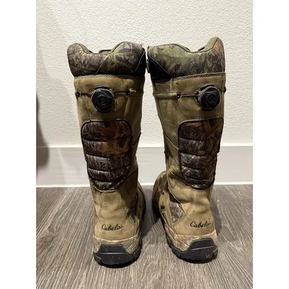 CABELAS Gortex Men's Camouflage HUNTING Fishing BOOTS Size 12M High Calf