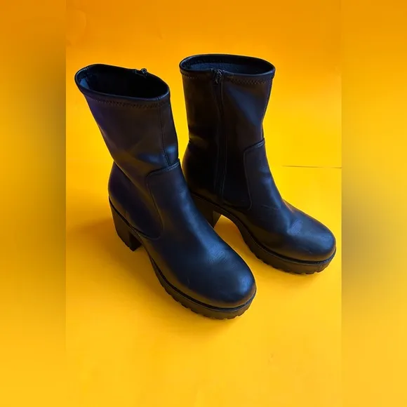 Call It Spring Nickii Chunky Platform Vegan Leather Boots