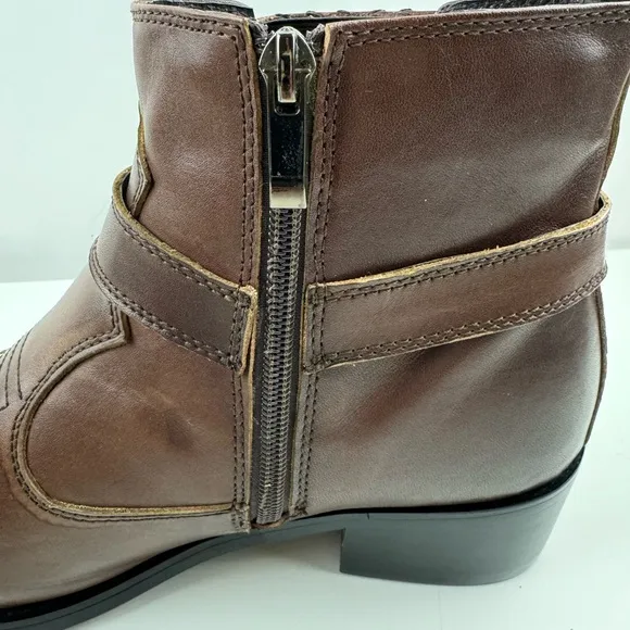 CALTO Men's Brown Leather Increasing Elevator‎ Western Ranch Style Boots