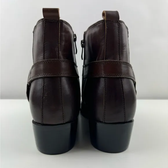 CALTO Men's Brown Leather Increasing Elevator‎ Western Ranch Style Boots