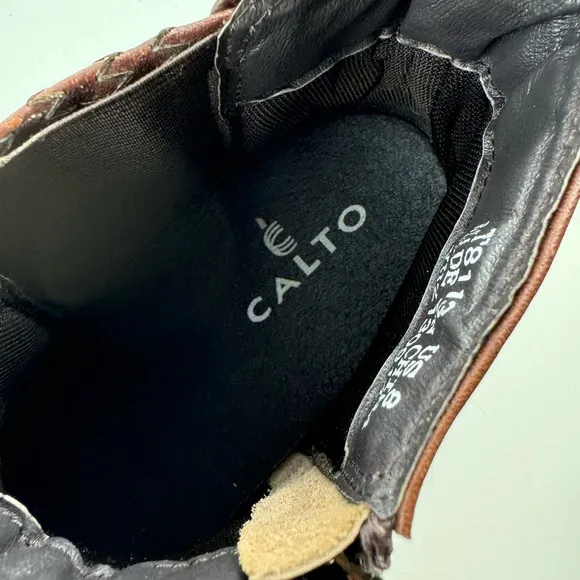 CALTO Men's Brown Leather Increasing Elevator‎ Western Ranch Style Boots