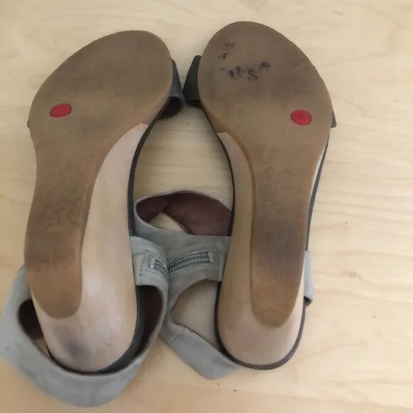 Camper Laura Leather Wedge Sandals