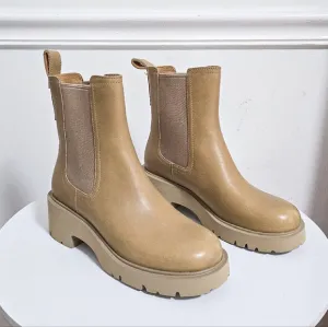 Camper Milah beige Chelsea leather boots size 38