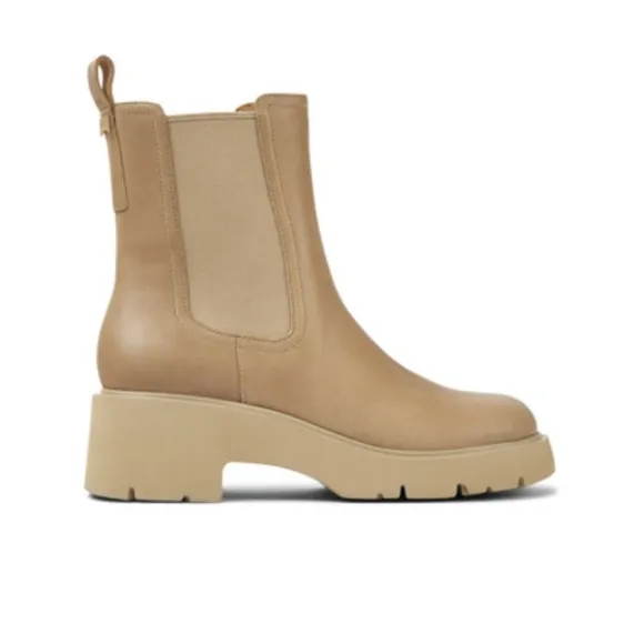 Camper Milah beige Chelsea leather boots size 38