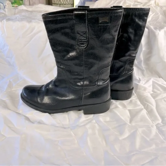 Camper Retro Nubuck Leather Mid Calf Combat Moto Boots- Size 36 (6)
