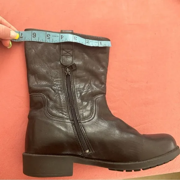 Camper Retro Nubuck Leather Mid Calf Combat Moto Boots- Size 36 (6)