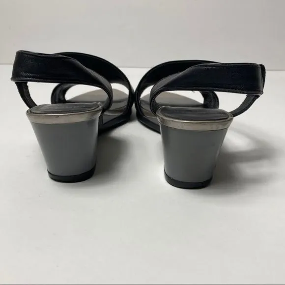 CAMPER Womens Black Wedge Sandals 37/7.5