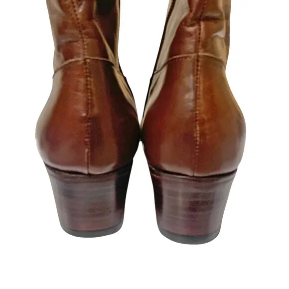 Carmina Albaladejo‎ Shoemakers Leather Zip Mid Calf Boot