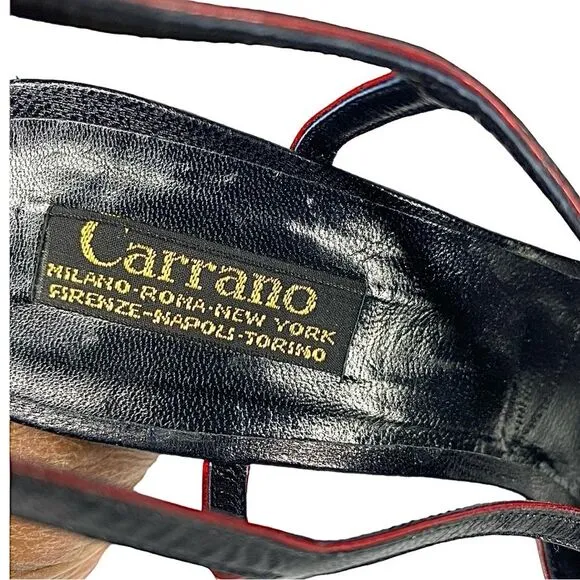Carrano Women’s Sling Back Heels Suede/Leather EU 38.5 US 7.5 Made In Italy