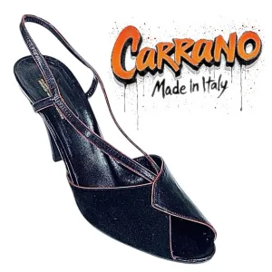 Carrano Women’s Sling Back Heels Suede/Leather EU 38.5 US 7.5 Made In Italy