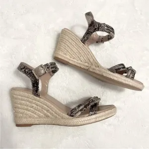 Carvela by Kurt Geiger Snakeskin Wedge Sandals Size 39/8