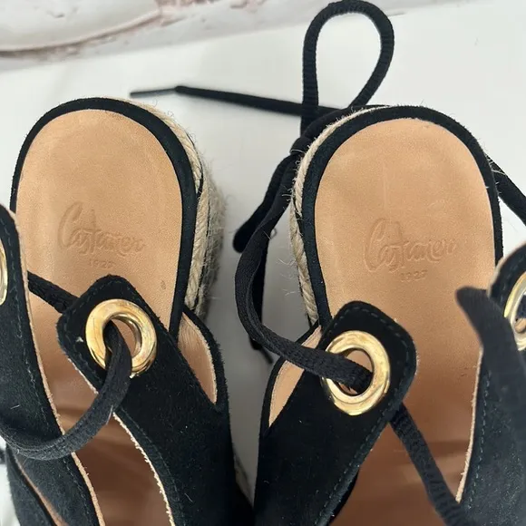 Castaner Suede Slingback Espadrilles, Size 8