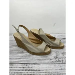 Castaner Womens Sling‎ Back Open Toe Espadrille Wedge Sandals Gold Size 39 8