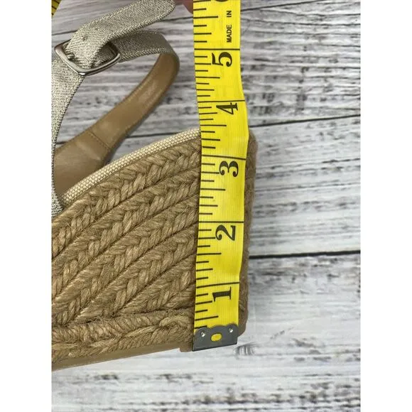 Castaner Womens Sling‎ Back Open Toe Espadrille Wedge Sandals Gold Size 39 8