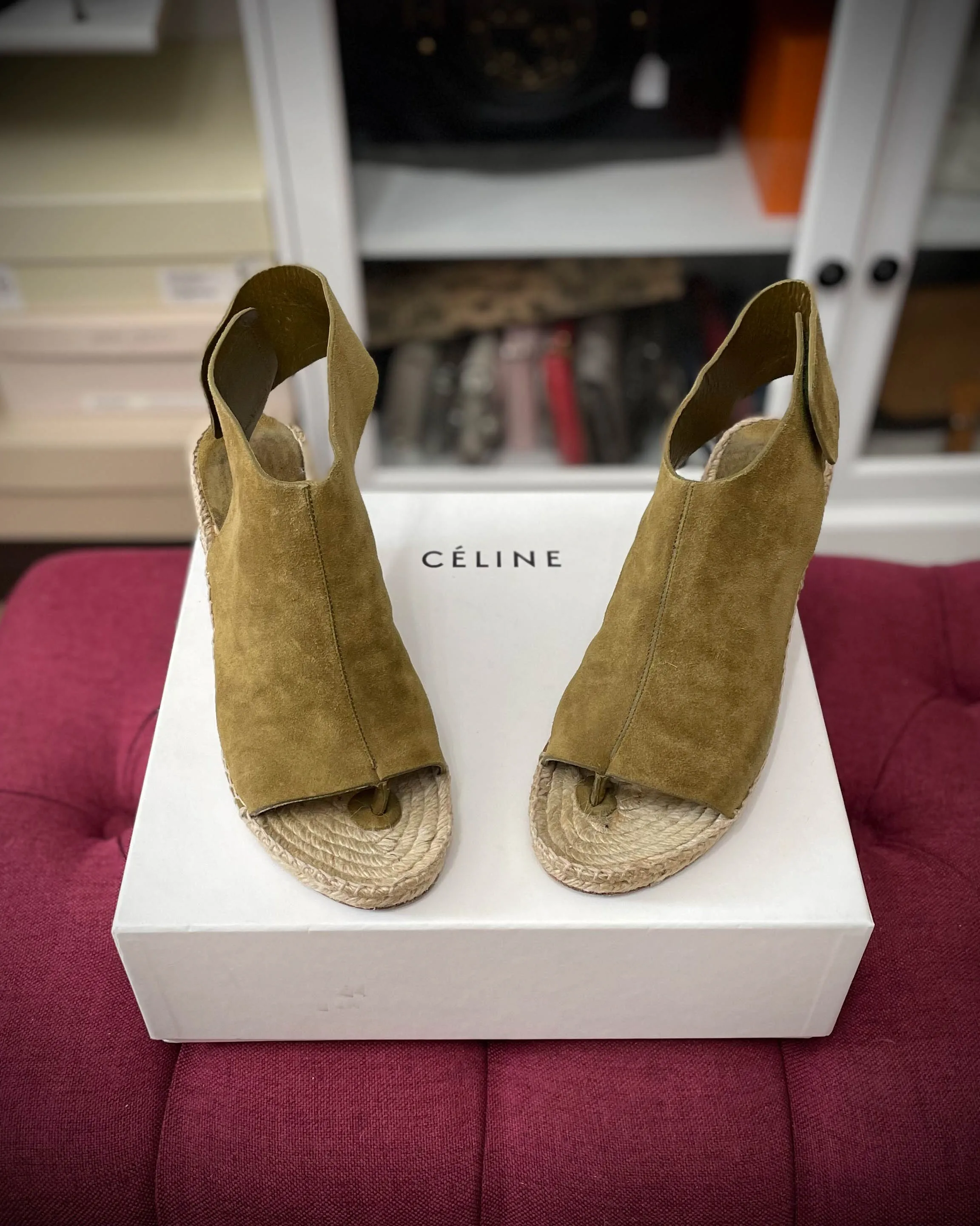 Celine Wedge Espadrilles- Size 39
