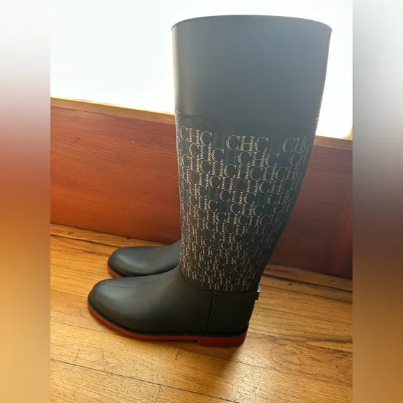 CH Carolina Herrera navy blue CH logo rain boots EU39 brand new without tag/box