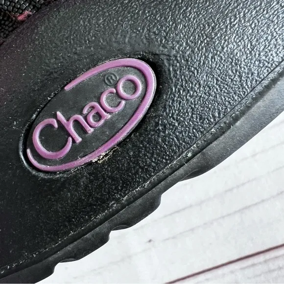 Chaco Smokey The Bear Sandals in Purple Orange and White size 8