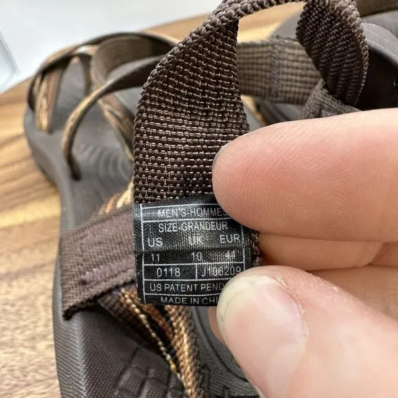 Chaco Z/Volv Sandals Toe Loop‎ Ecotread Hiking Outdoor Travel Brown Men's 11