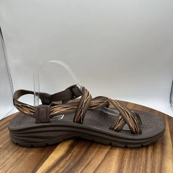Chaco Z/Volv Sandals Toe Loop‎ Ecotread Hiking Outdoor Travel Brown Men's 11