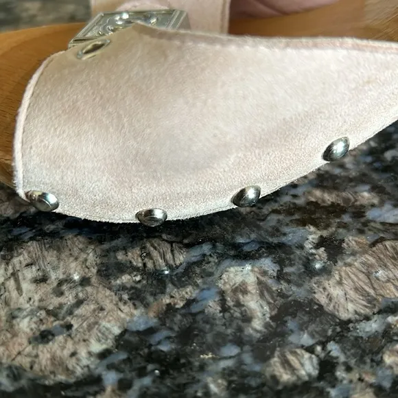 CHANEL WOODEN PLATFORM MULE CLOG SANDALS SIZE 36