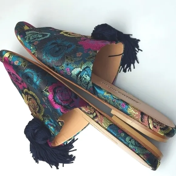 Charles David Sashay Sandal w/Tassel Colorful Slide Size 7.5