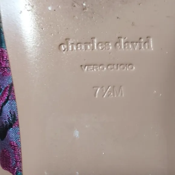 Charles David Sashay Sandal w/Tassel Colorful Slide Size 7.5