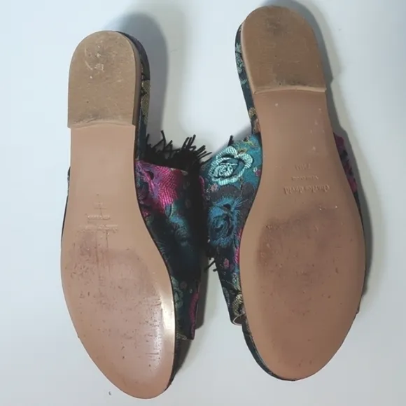 Charles David Sashay Sandal w/Tassel Colorful Slide Size 7.5