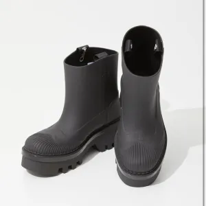 Chloé Black Chunky Ankle Rain Boots