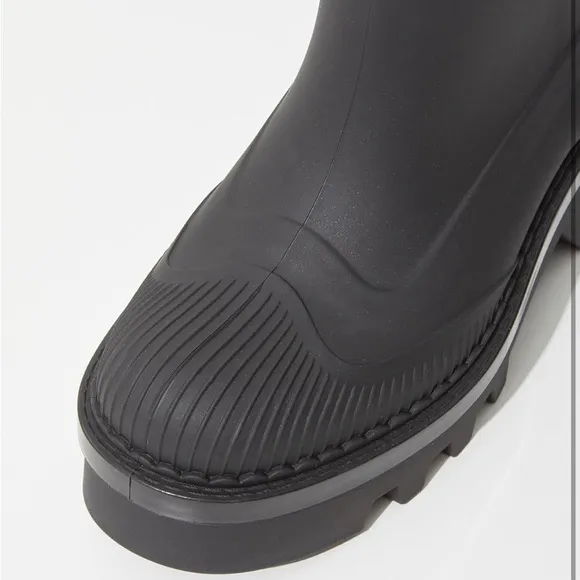 Chloé Black Chunky Ankle Rain Boots