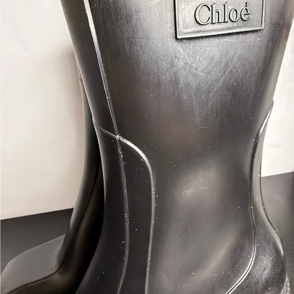 Chloé Rubber Mid-Calf Rain Boots size 37