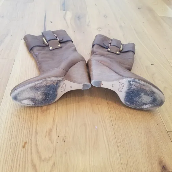 Chloe wedge mid calf boots