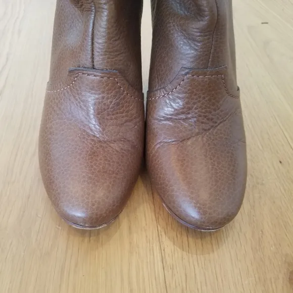 Chloe wedge mid calf boots