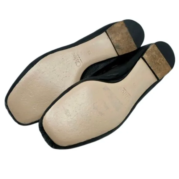 CHLOE~Strappy Square Toe Ballet Flats in Black Leather SIZE 39 / 8.5M