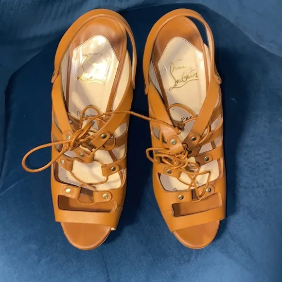 Christian Louboutin Brown Heeled Sandals