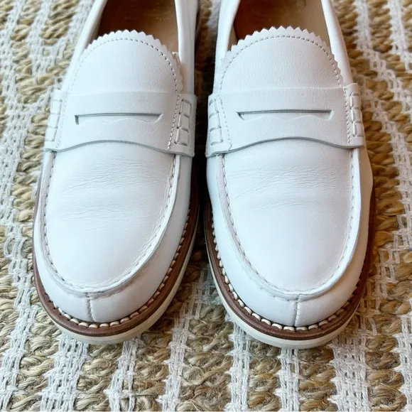 Church’s Sally Leather Loafers Moccasins White Size 38