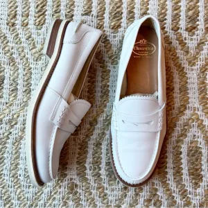 Church’s Sally Leather Loafers Moccasins White Size 38