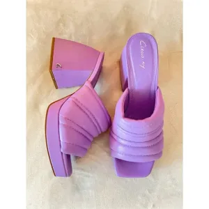 Circus by Sam Edelman Marlie Platform Block Heel Sandals Purple Size 8 Women’s