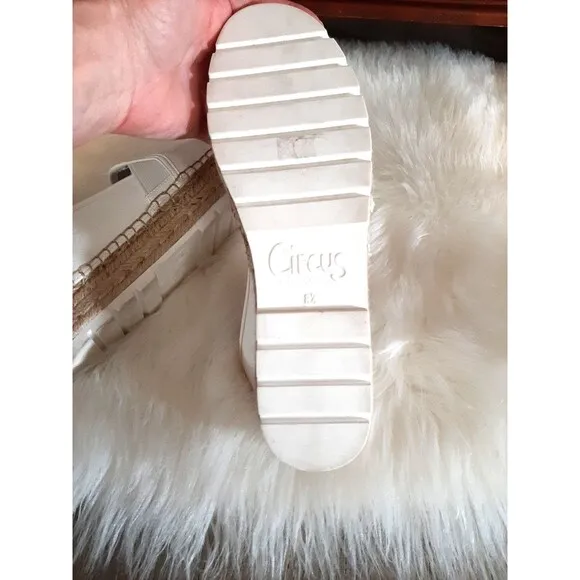 Circus by Sam Edelman Women's size 8.5M Cora Platform Espadrilles in White