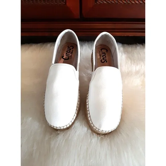 Circus by Sam Edelman Women's size 8.5M Cora Platform Espadrilles in White